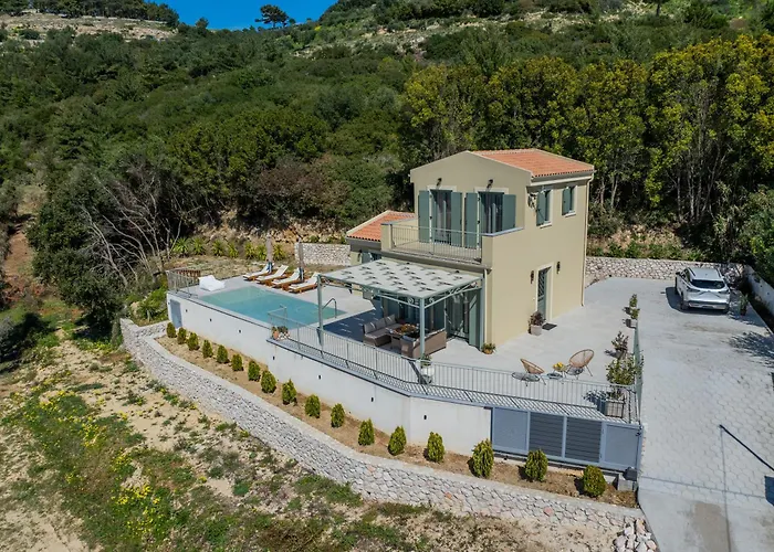 Luxury Villa Artemis Pool, Jacuzzi, Peace & Perfect Sunsets In Kefalonia