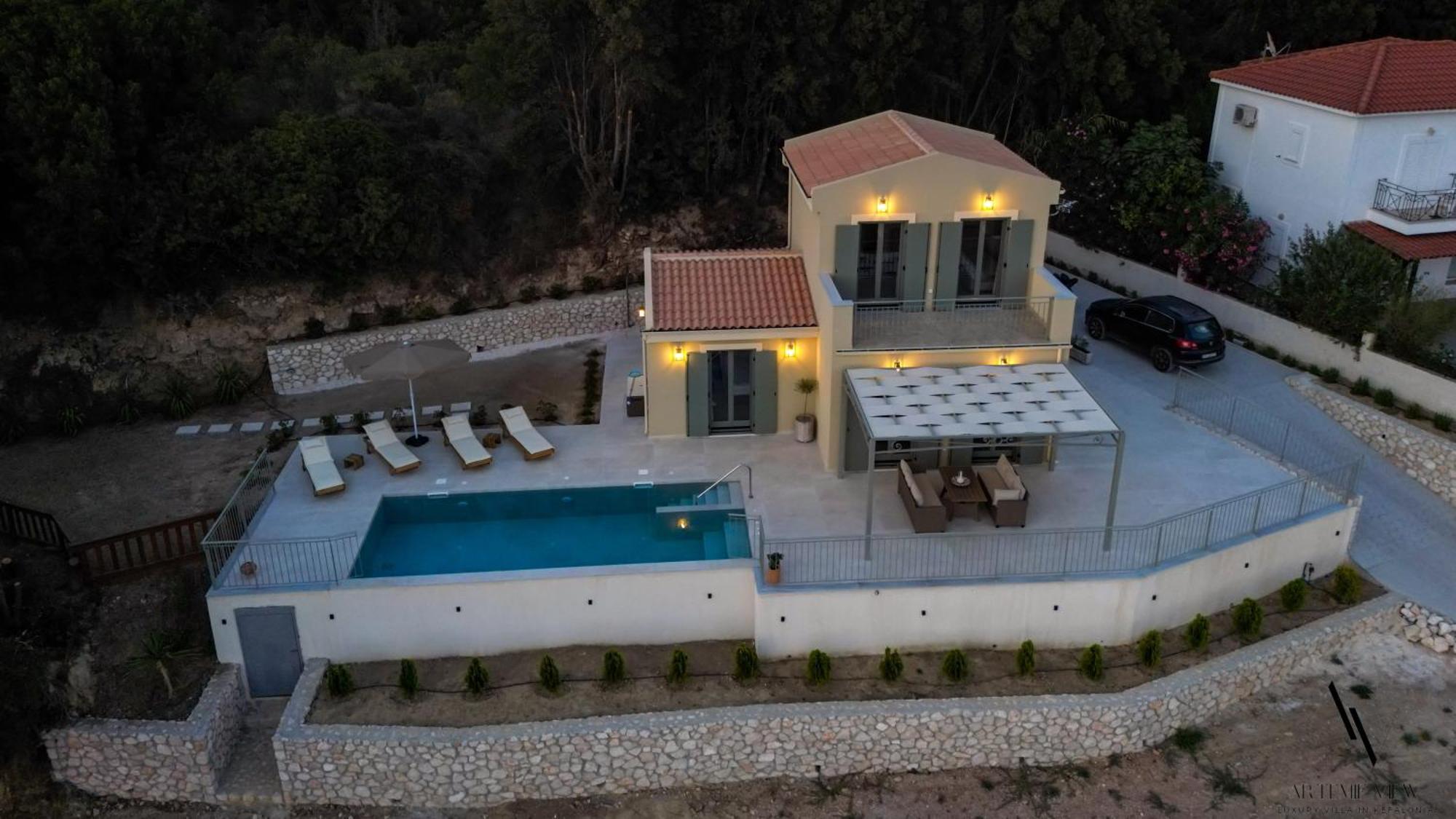 Villa Luxury Artemis Pool, Jacuzzi, Peace & Perfect Sunsets In Kefalonia Svoronata